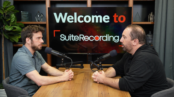 Podcast recording session in progress at SuiteRecording studio Voorhees NJ