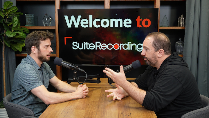 Guest speaking during podcast recording session at SuiteRecording Voorhees NJ